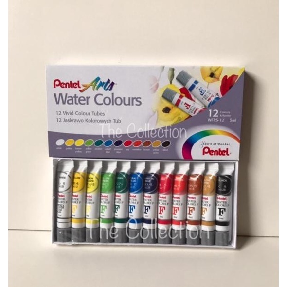 

Atk0320Pt 12 Warna Cat Air Pentel Wfrs 12 Watercolour Art Color