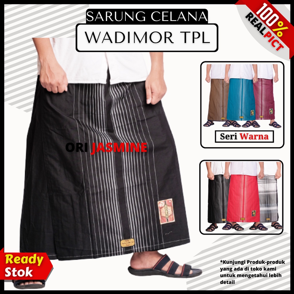 Sarung celana dewasa muslim wadimor jumbo polos hitam tumpal motif bali pria murah