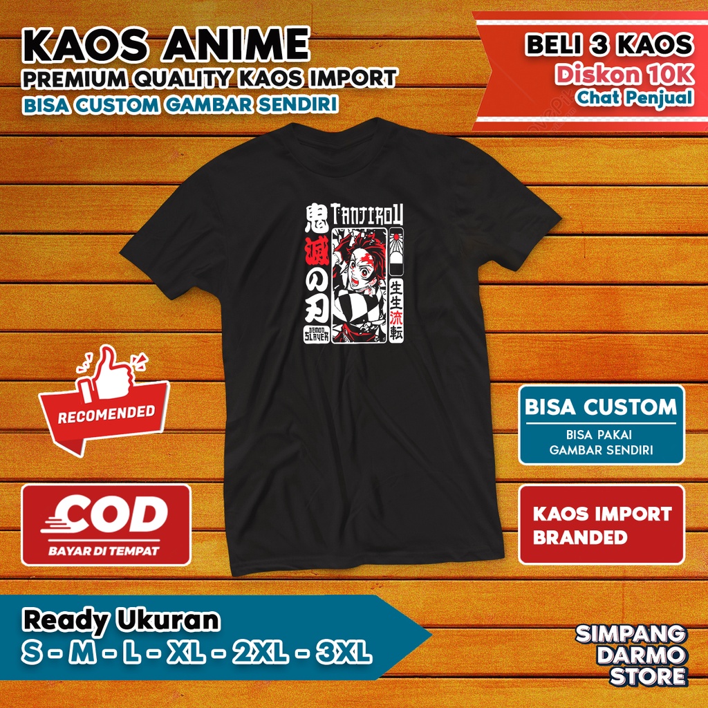 Jual ANIMELOVERS Kaos Anime Kualitas Mall Lembut Bahan Branded Berbagai