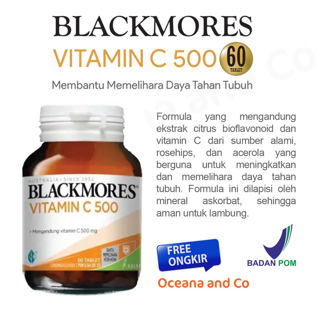 Blackmores Vitamin C 500mg isi 60 tablet BPOM