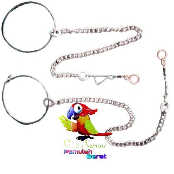 RANTAI BURUNG NURI SEMUA JENIS  1 SET TALI RANTAI  BURUNG NURI BAHAN TEBAL KUAT RANTAI NURI TEBAL