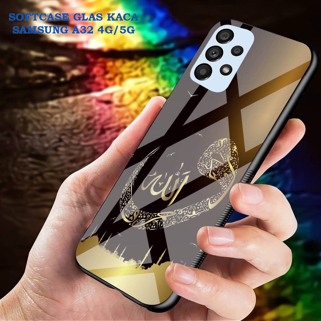 Softcase Glass Kaca SAMSUNG A32 [4G]- Case Hp Pelindung Handphone SAMSUNG A32 [5G] [ A56]