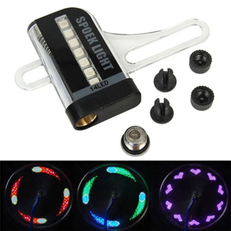 YGRETTE - 30 PATTERN Lampu Roda BAN VELG Sepeda 14 LED Flash - Multi-Color BICYCLE WHEEL LIGHT