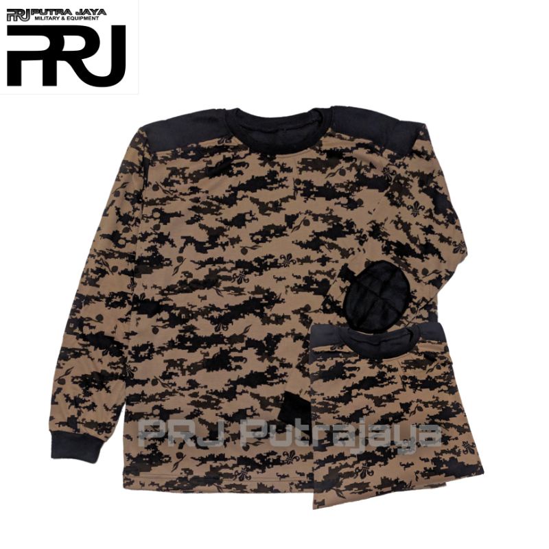 Kaos Lengan Panjang Loreng Pramuka/ Kaos Panjang Loreng Pramuka/ Kaos Decker Loreng Pramuka