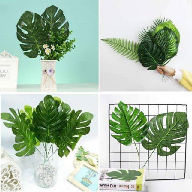 Daun monstera philodendron daun artificial skandinavian