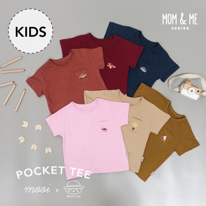 Mooi x Kelly's and Co Collaboration POCKET TEE/KAOS ANAK/MOOI KAOS ANAK