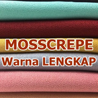 Kain MOSSCREPE premium murah moschino kain moscrepe meteran
