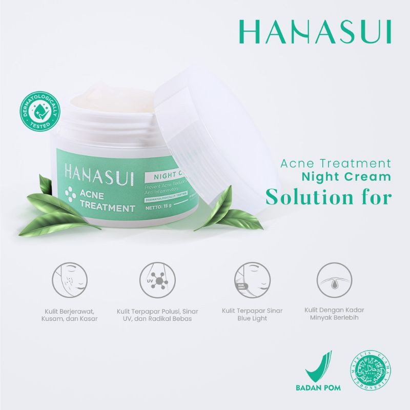 Hanasui Acne Treatment Night Cream 15gr