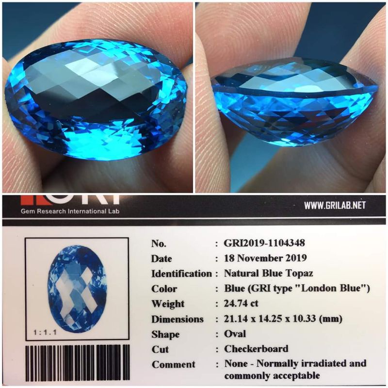 natural blue topaz london