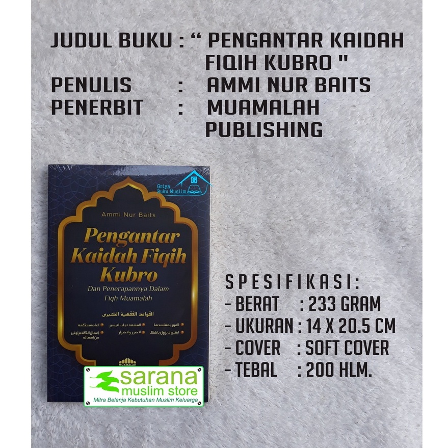 Jual Buku Pengantar Kaidah Fiqih Kubro Dan Penerapannya Shopee Indonesia