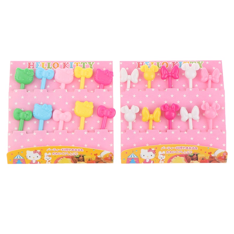 10pcs / set Garpu Buah / Kue / Dessert Mini Untuk Anak