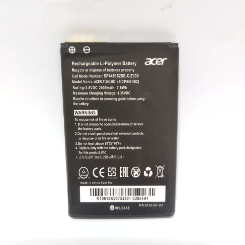 Baterai batre ACER Z2/Z120 Original