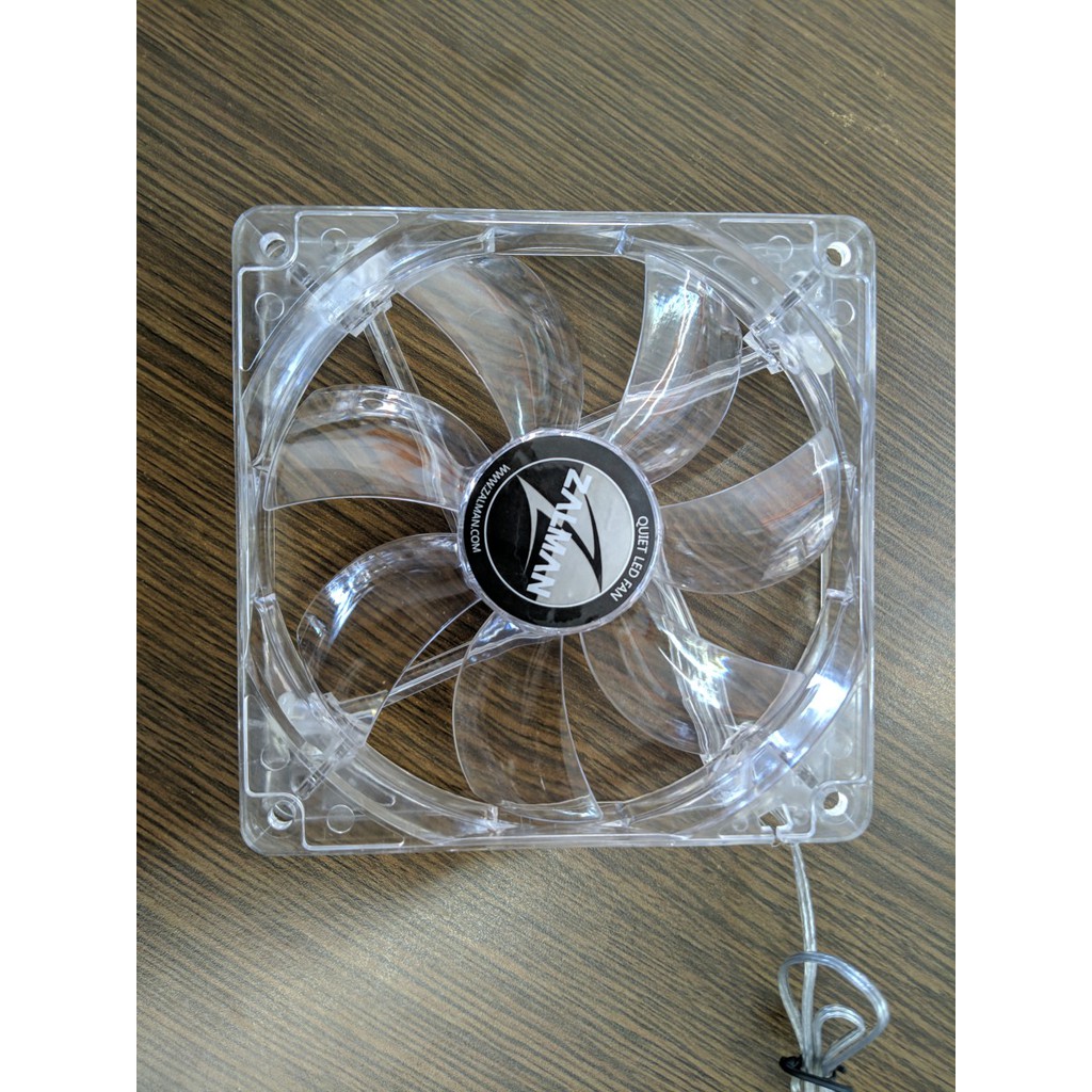 fan casing 12cm lampu led biru zalman murah