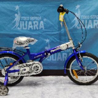  SEPEDA  LIPAT  FAMILY  TOURING FOLDING BIKE 16 INCH BLUE 