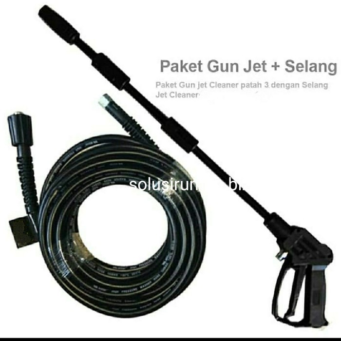 Gun Jet Cleaner Patah 3 tiga  + Selang 5m Lakoni 5 m cuci motor mobil