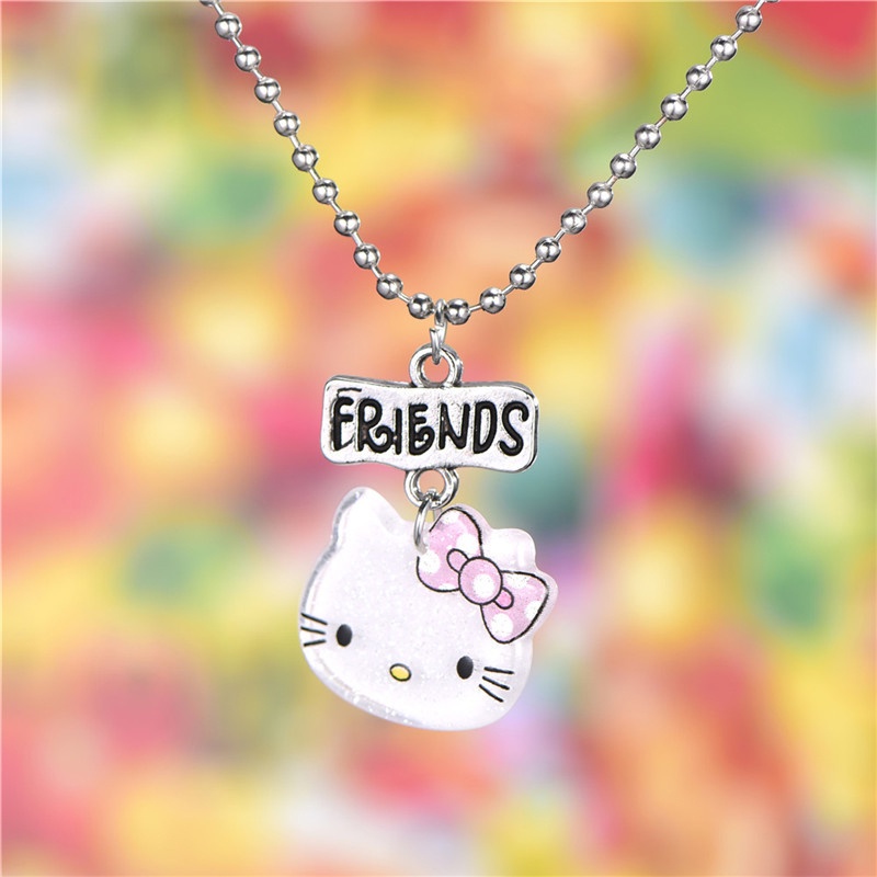 Lucu Hello Kitty Buddy Pendant Baru Gadis Hati Kalung Versi Korea Aksesoris Populer