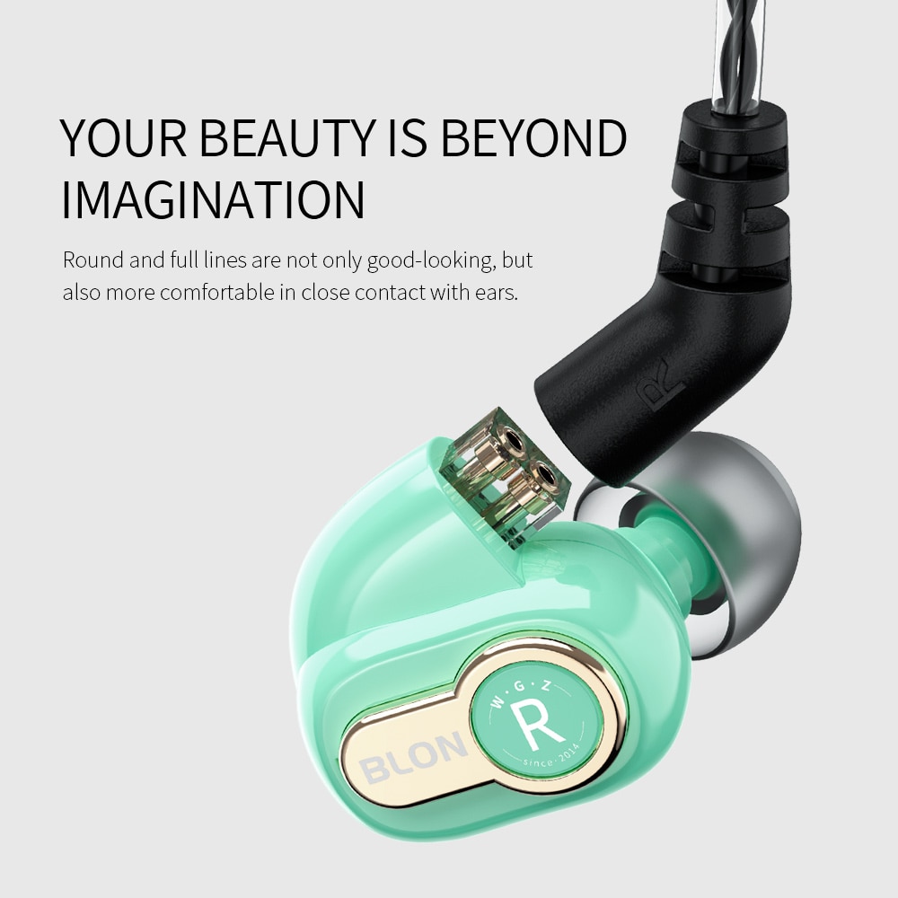 Blon Bl-05S Bl05S Earphone In Ear Hifi Generasi 3 Bahan Karbon Diafragma 10mm Untuk Olahraga