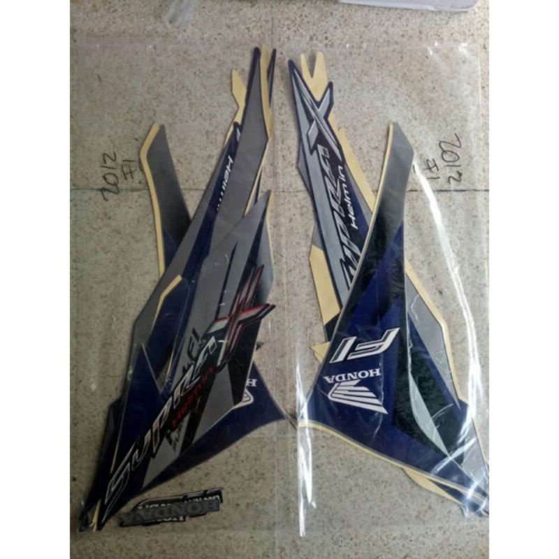 striping sticker honda Supra x 125 HELM IN 2012