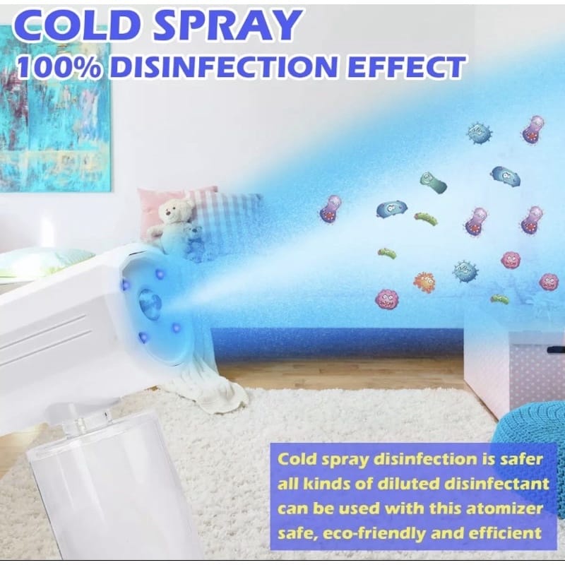 ( Bisa COD ) UV Nano Spray Gun Automizer  Disinfektan Spray Wireless Baterai 4800MaH