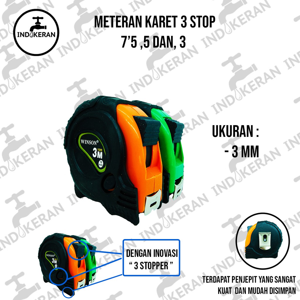 INDOKERAN - Meteran Karet Tukang Measuring Tape - High Quality