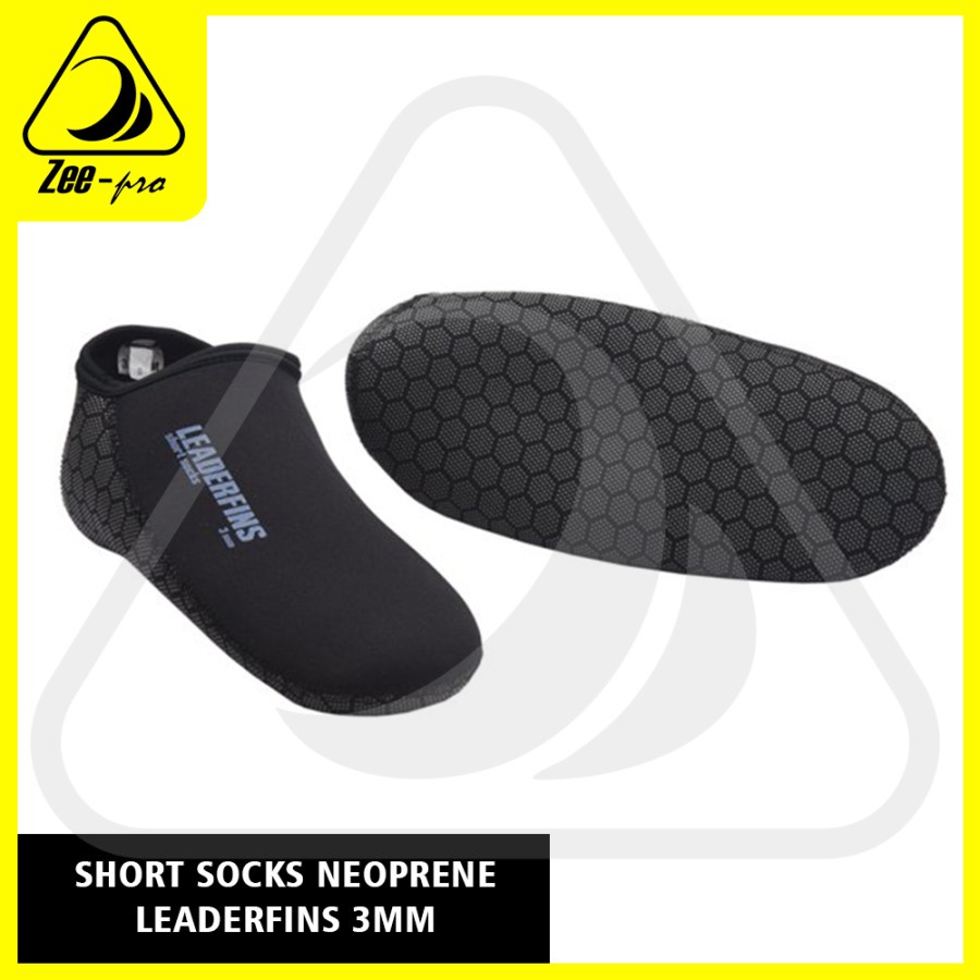 Short Socks 3 mm Leaderfins Long Fins Freediving Kaus Kaki Pendek Fins Selam