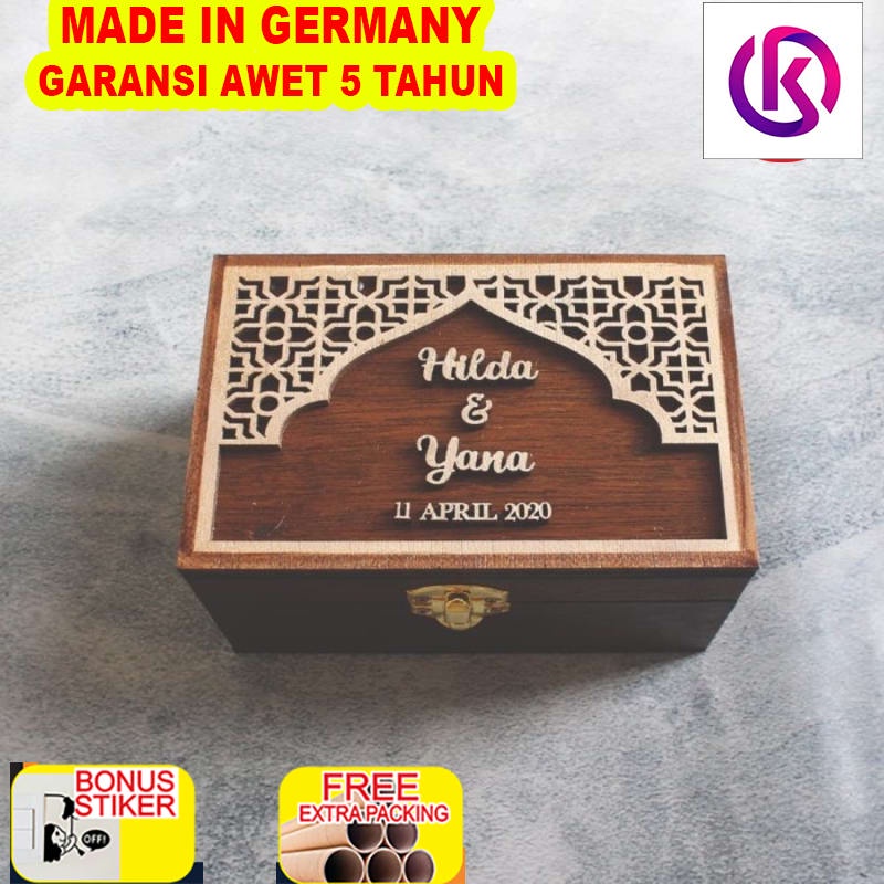 

Terlaris Ring Box Rustic Kayu 15x10 | Kotak Perhiasan Mahar Pernikahan