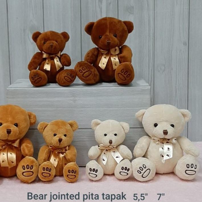 

Boneka Bear Jointed Pita Tapak 20cm import kado souvenir