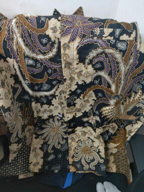 Best Seller Batik Couple Solo Halus Hitam Ungu Sasmaya