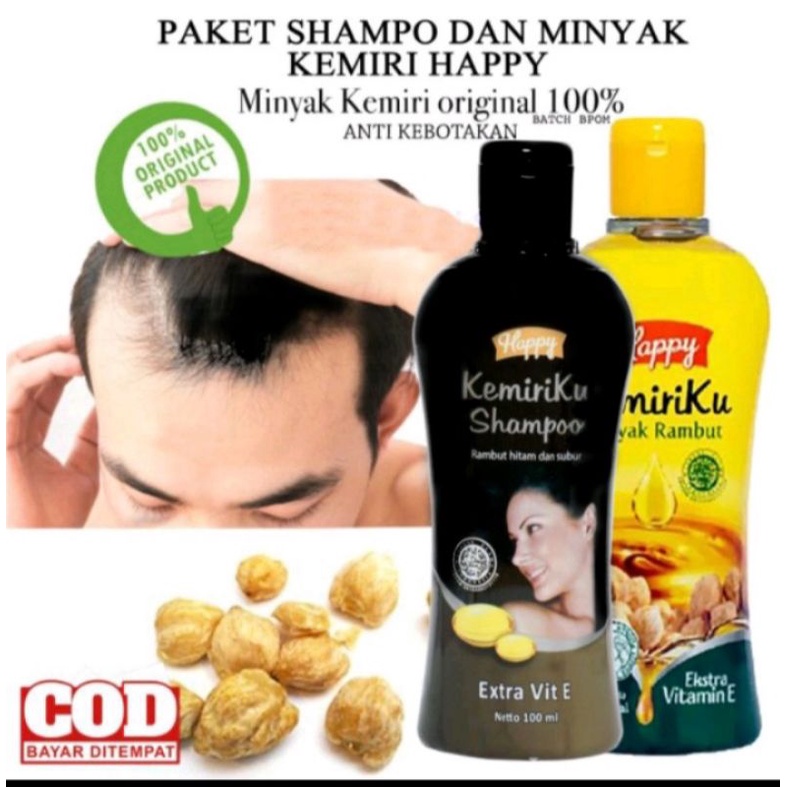 SEPAKET SHAMPO KEMIRI DAN MINYA KEMIRI PENGHILANG UBAN 100% ORIGINAL/ASLI SHAMPO PENGHILANG UBAN