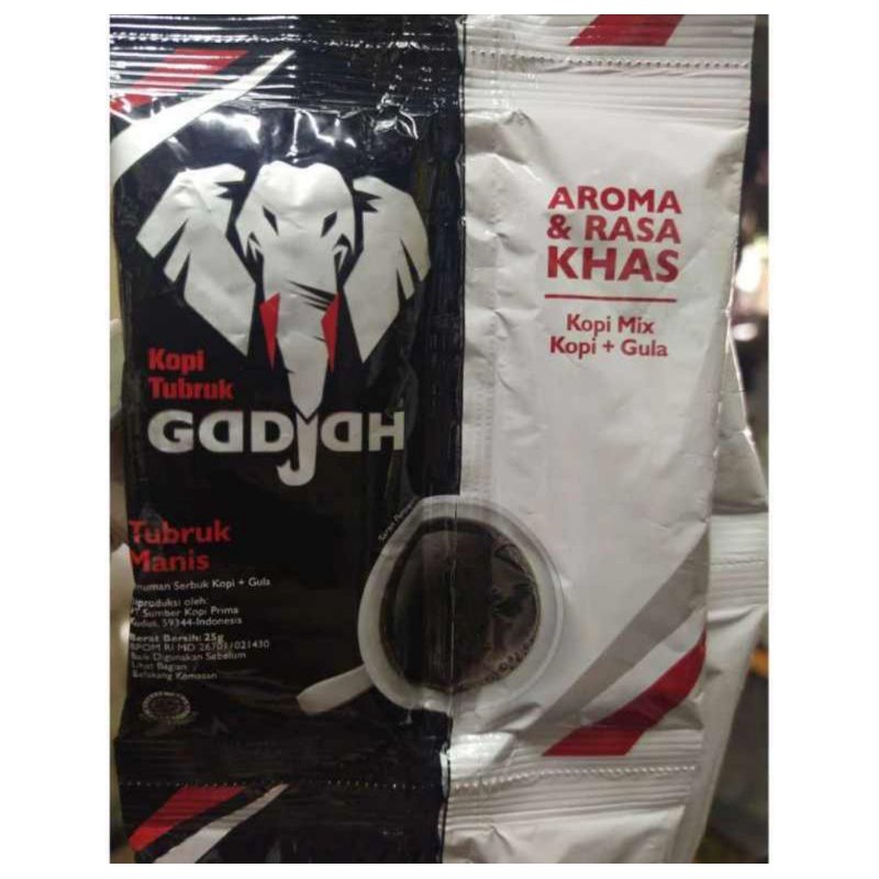

Kopi Gadjah - Kopi tubruk Hitam gadjah - Kopi tubruk gadjah renceng - Kopi Hitam gadjah