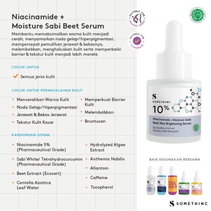 Somethinc Niacinamide + Moisture Sabi Beet Max Brightening Serum | Niacinamide Skin Barrier Serum
