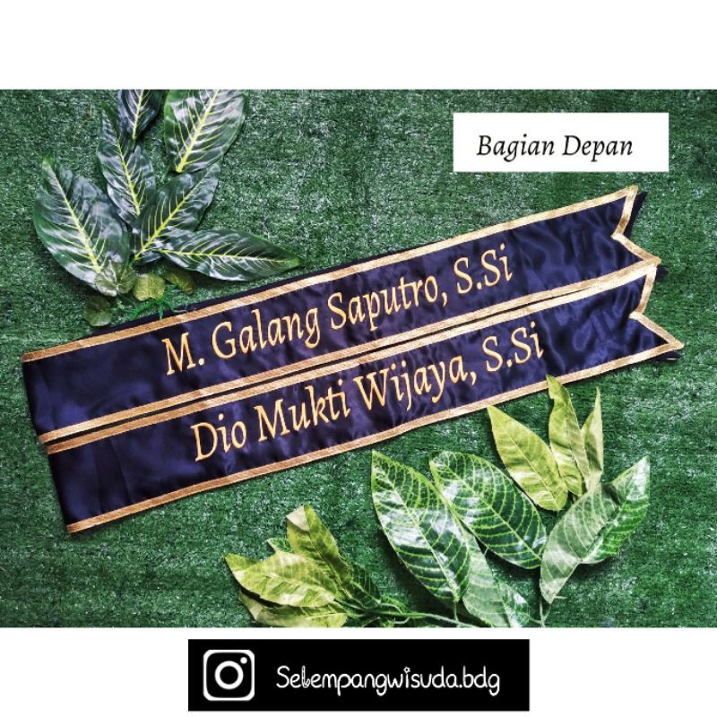 Selempang Satin, Selempang Wisuda, Sidang, Bridal shower, Wisuda Tahfidz, Wisuda PAUD & TK