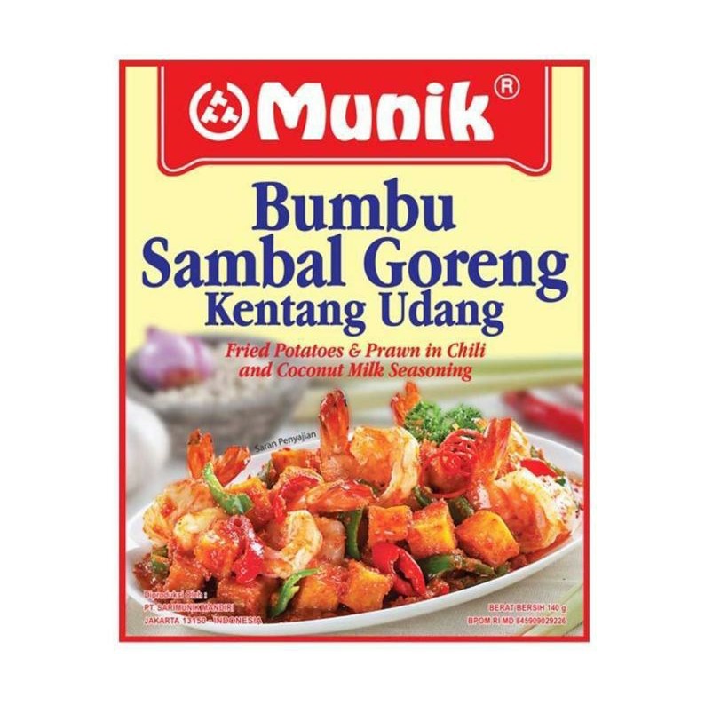 

Munik Bumbu Sambal Goreng Kentang Udang 140g | Munik Sambal Goreng Kentang Udang
