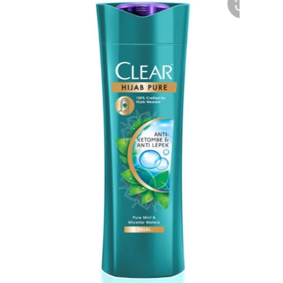 SHAMPOO CLEAR HIJAB PURE ANTI KETOMBE DAN ANTI LEPEK 320ML
