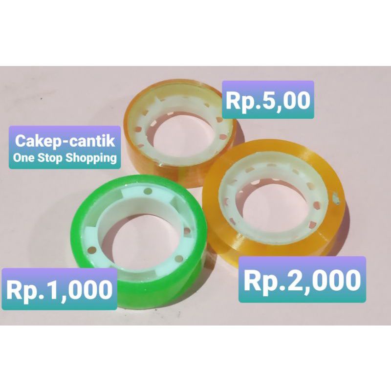 

Selotip Kado Solasi Bening Isolasi Kecil 12 mm 9 Meter