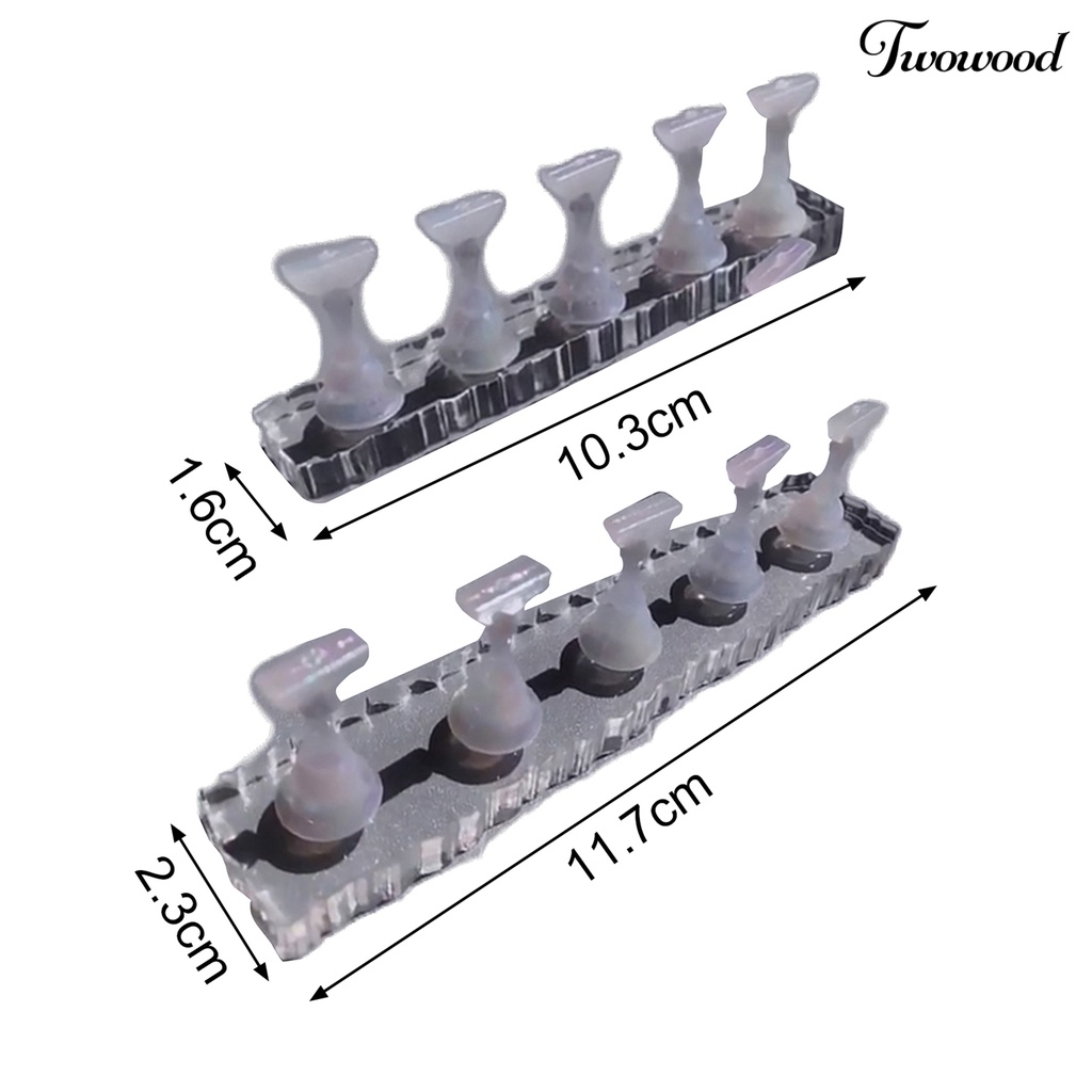 1 Set Stand Holder Display Kuku Magnetik Bahan Akrilik Tahan Lama Dapat Digunakan Kembali Untuk Manicure