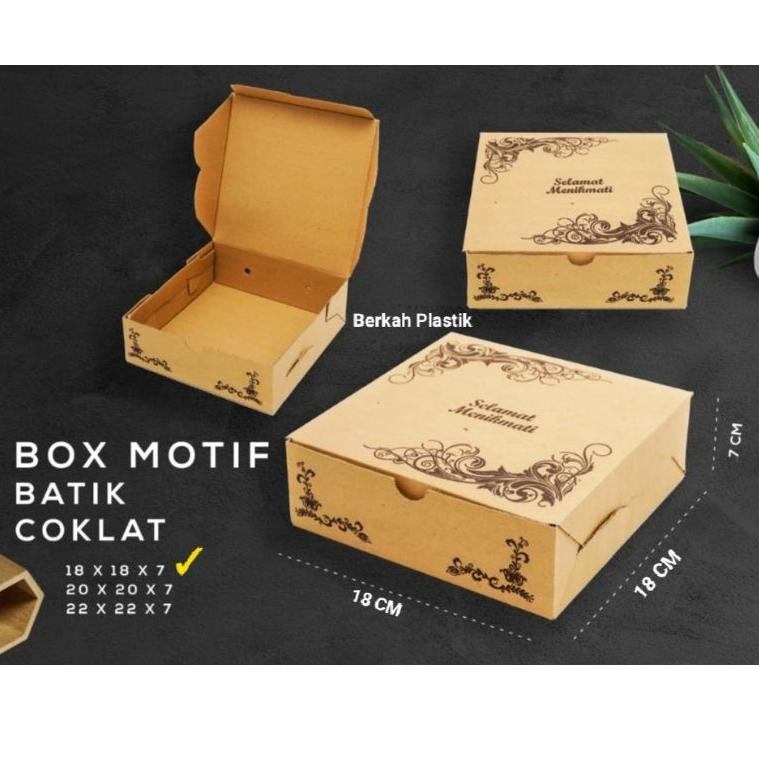 

READY Promo!! (MOTIF) DUS NASI 18X18 DUS R8 COKLAT MOTIF KOTAK NASI + MIKA 4097 ㅖ