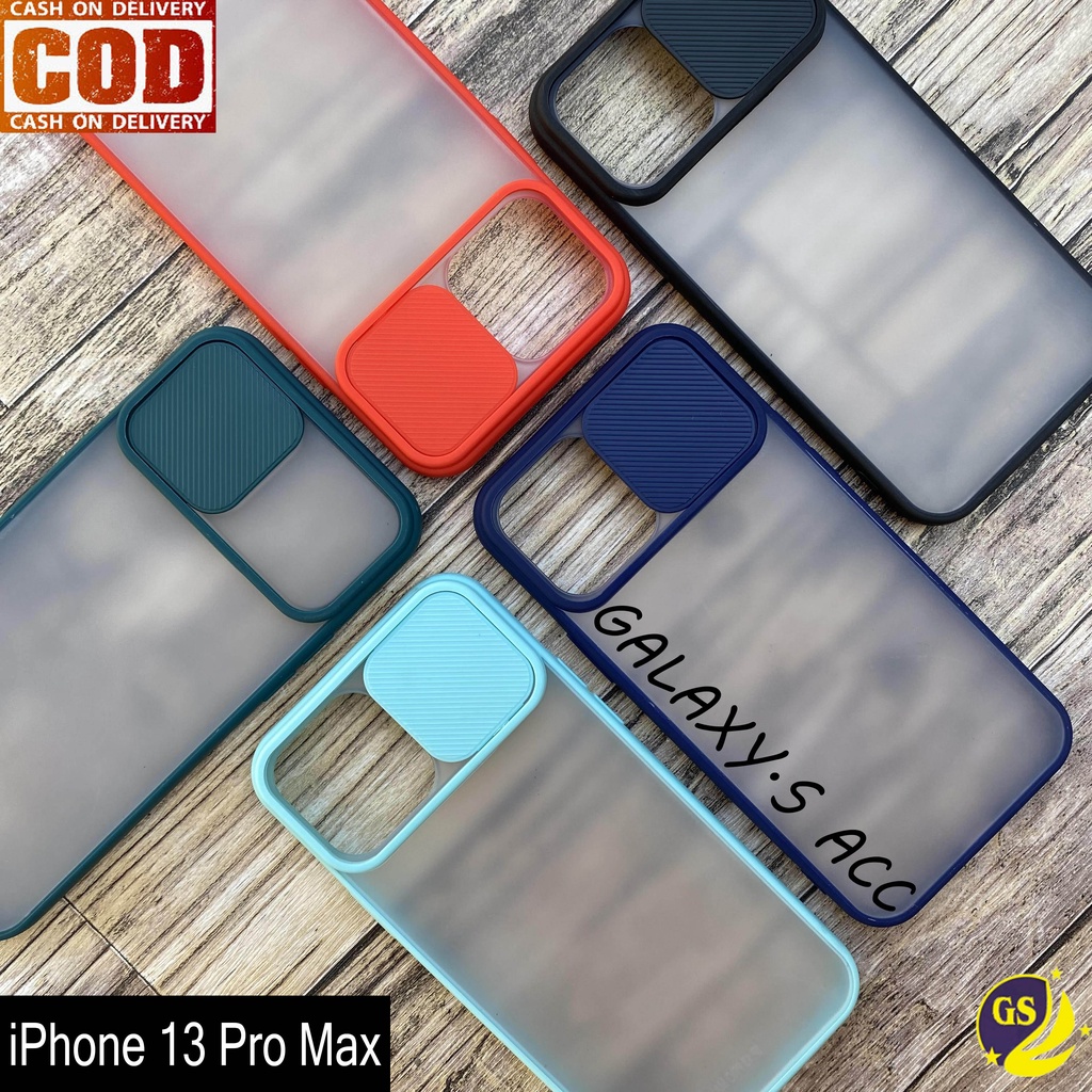 Iphone 13 Pro Max 13 Pro /  Iphone 12 Mini 12 12 Pro Max 11 Pro Max SLIDE CASE PROTECTION CAMERA MATTE CANDY PELINDUNG KAMERA