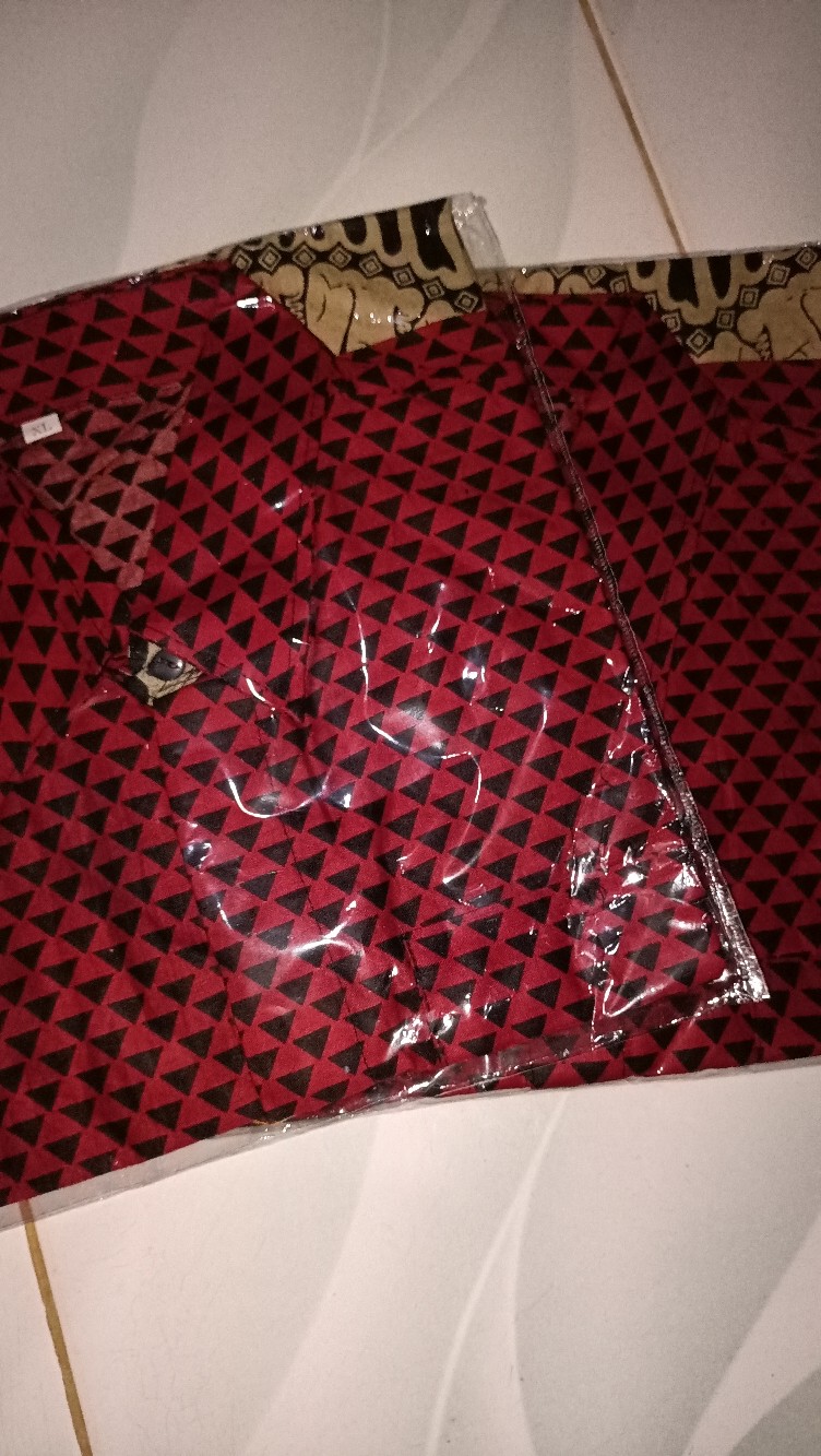 Batik Couple Keluarga Sania Ruffle Ori Ndoro Jowi Dnt Motif Bara Api Merah