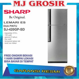 KULKAS SHARP SJ 420 GPSD LEMARI ES 2 PINTU SJ420GPSD SJ 420GPSD PLASMA