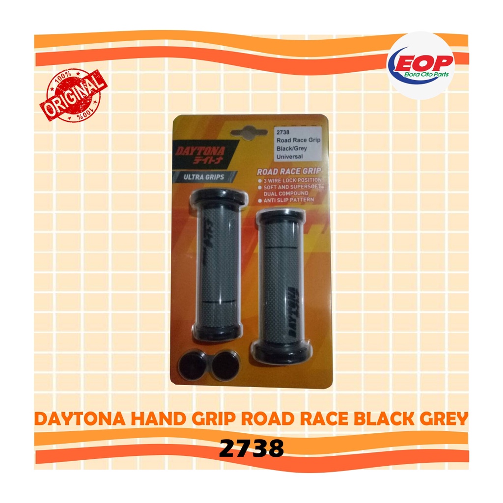 Daytona Hand Grip Road Race Black Grey  2738 Original