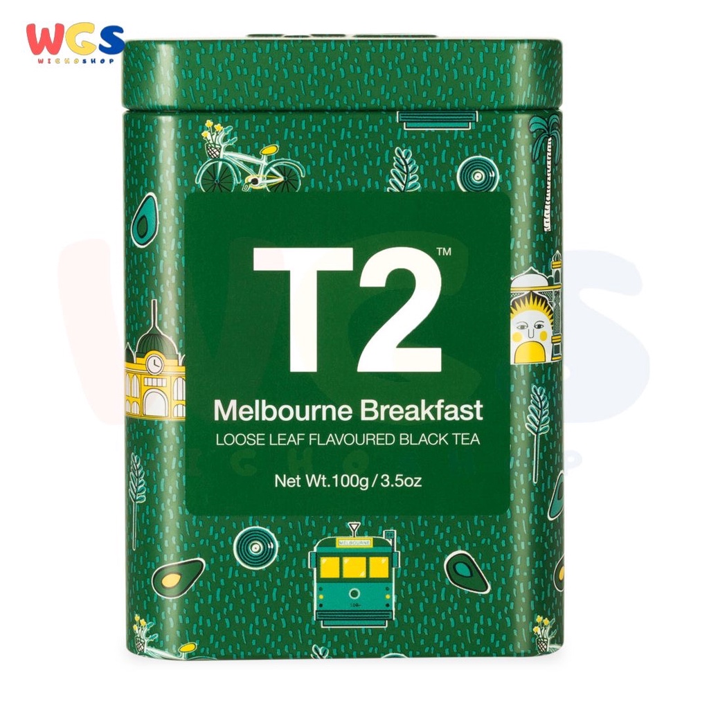 T2 Tea Melbourne Breakfast Loose Leaf Black Tea Flavored 3.5oz 100g