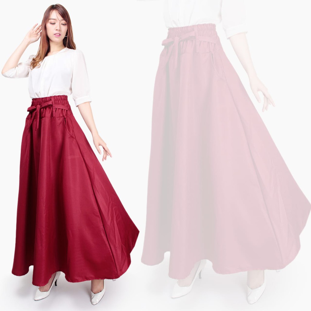 SB Collection Rok Maxi Rofita Panjang Longskirt Payung Casual Wanita