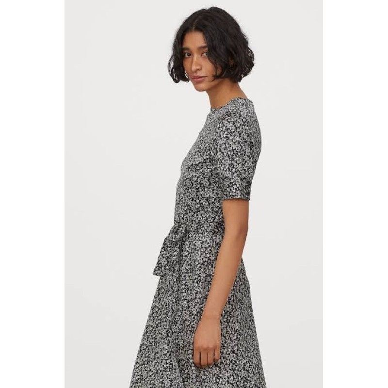 DRESS H&amp;M FLORAL TIE BELT-DRESS WANITA