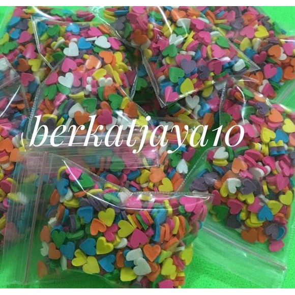 

(PROMO MEGA) <<!!>> 512NVI MURAH CONFETTI MODEL HATI Heart Love Warna Warni Permen Gula Conveti Spri
