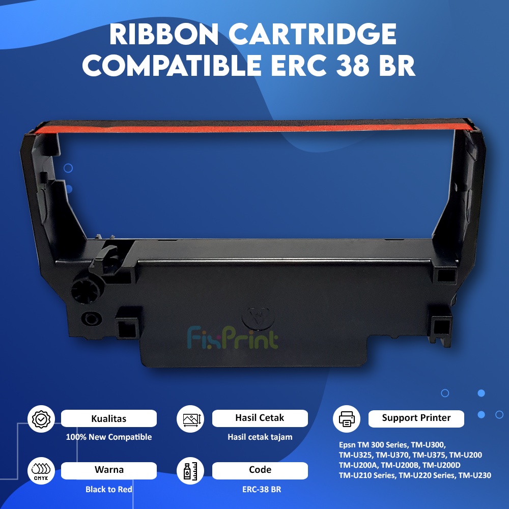 Ribbon Cartridge Epson ERC-38 Black to Red Compatible