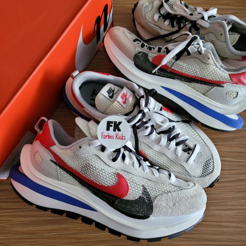 Nike Sacai Vaporwaffle Sail || sesame blue void dark iris black white