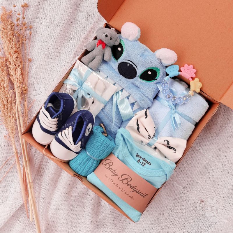 Hampers bayi/kado bayi /gift box-Baby kode 10 biru