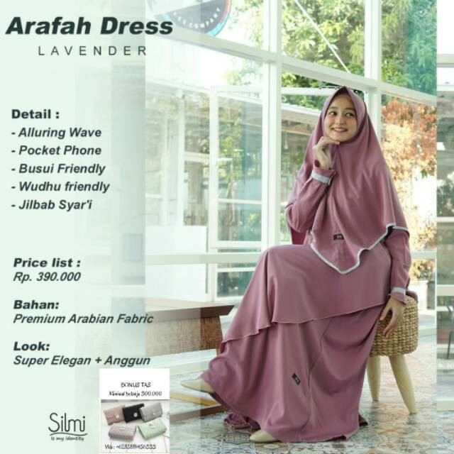 Arafah Dress Lavender by silmi busana muslim syari