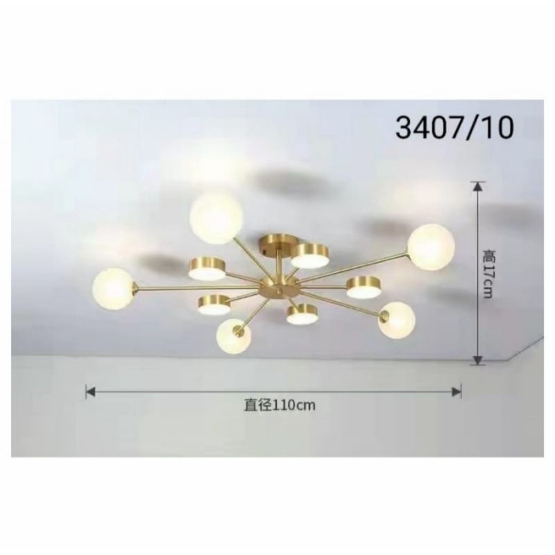 Lampu Hias Plafon Ceiling Lamp LED Minimalis Dekorasi Ruang Tamu 3407/10